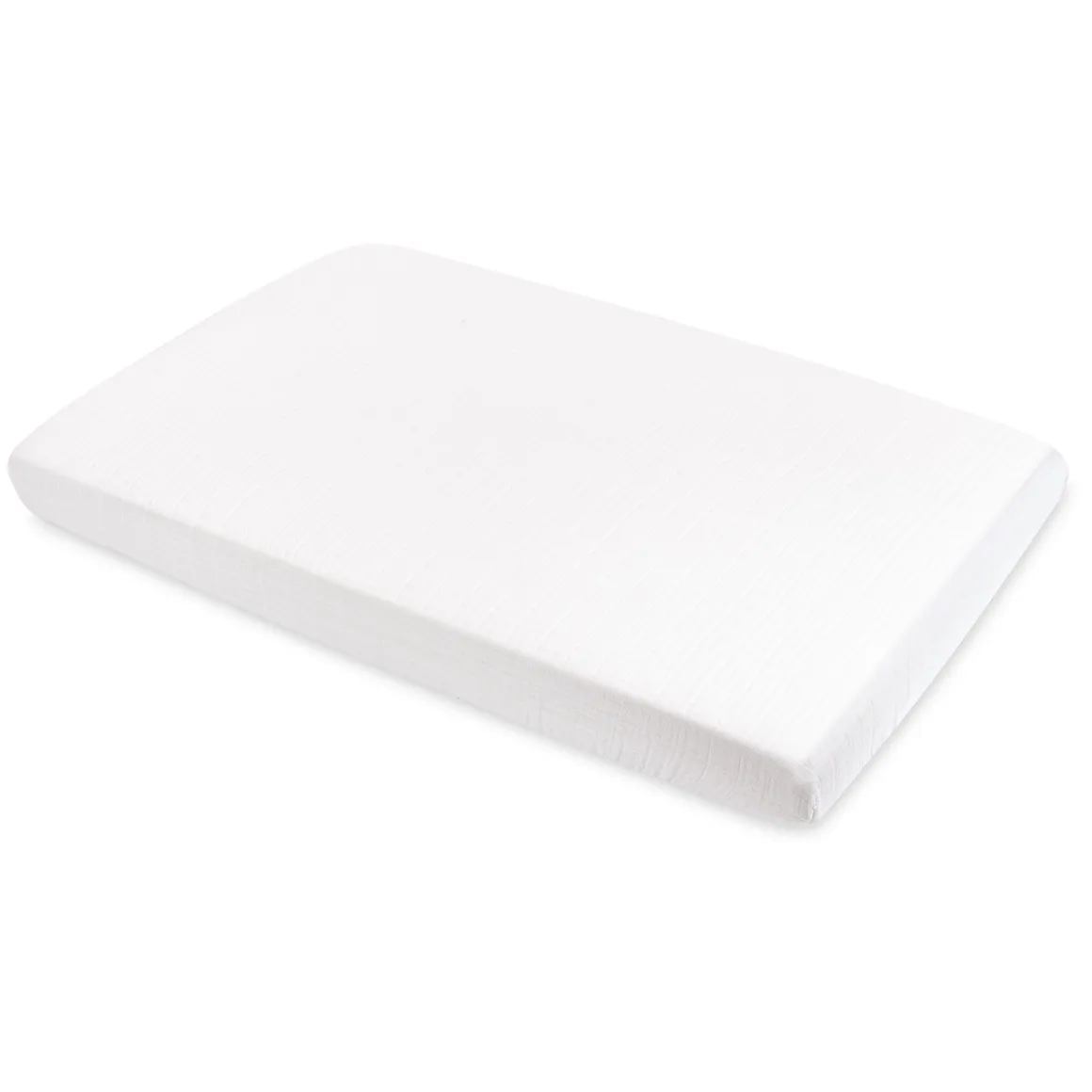 Babyletto Mini Crib Sheet in GOTS Certified Organic Muslin Cotton - White
