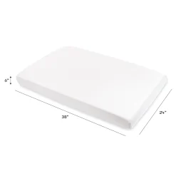 Babyletto Mini Crib Sheet in GOTS Certified Organic Muslin Cotton - White