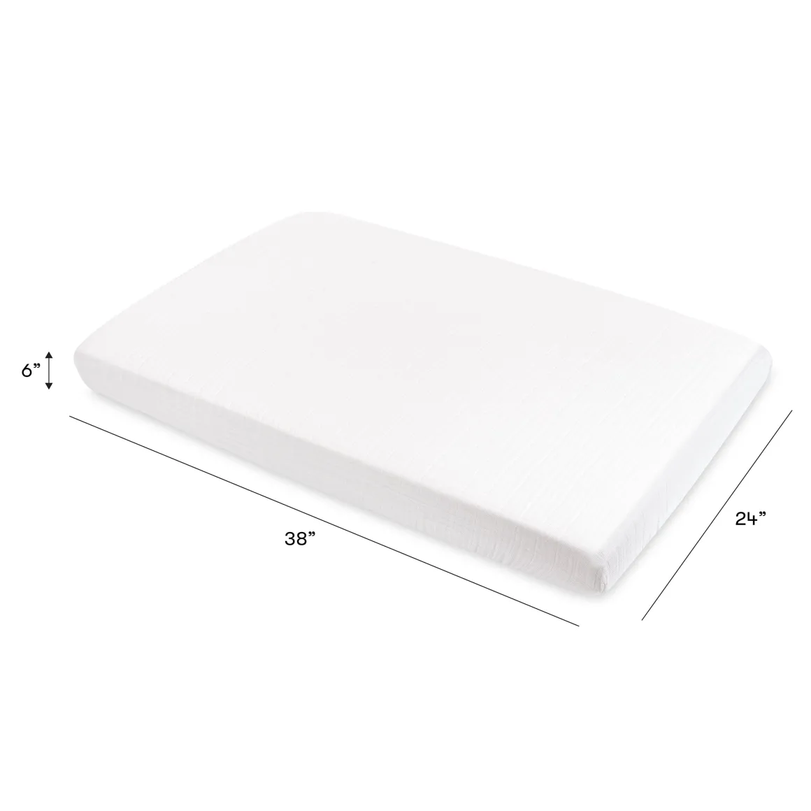 Babyletto Mini Crib Sheet in GOTS Certified Organic Muslin Cotton - White
