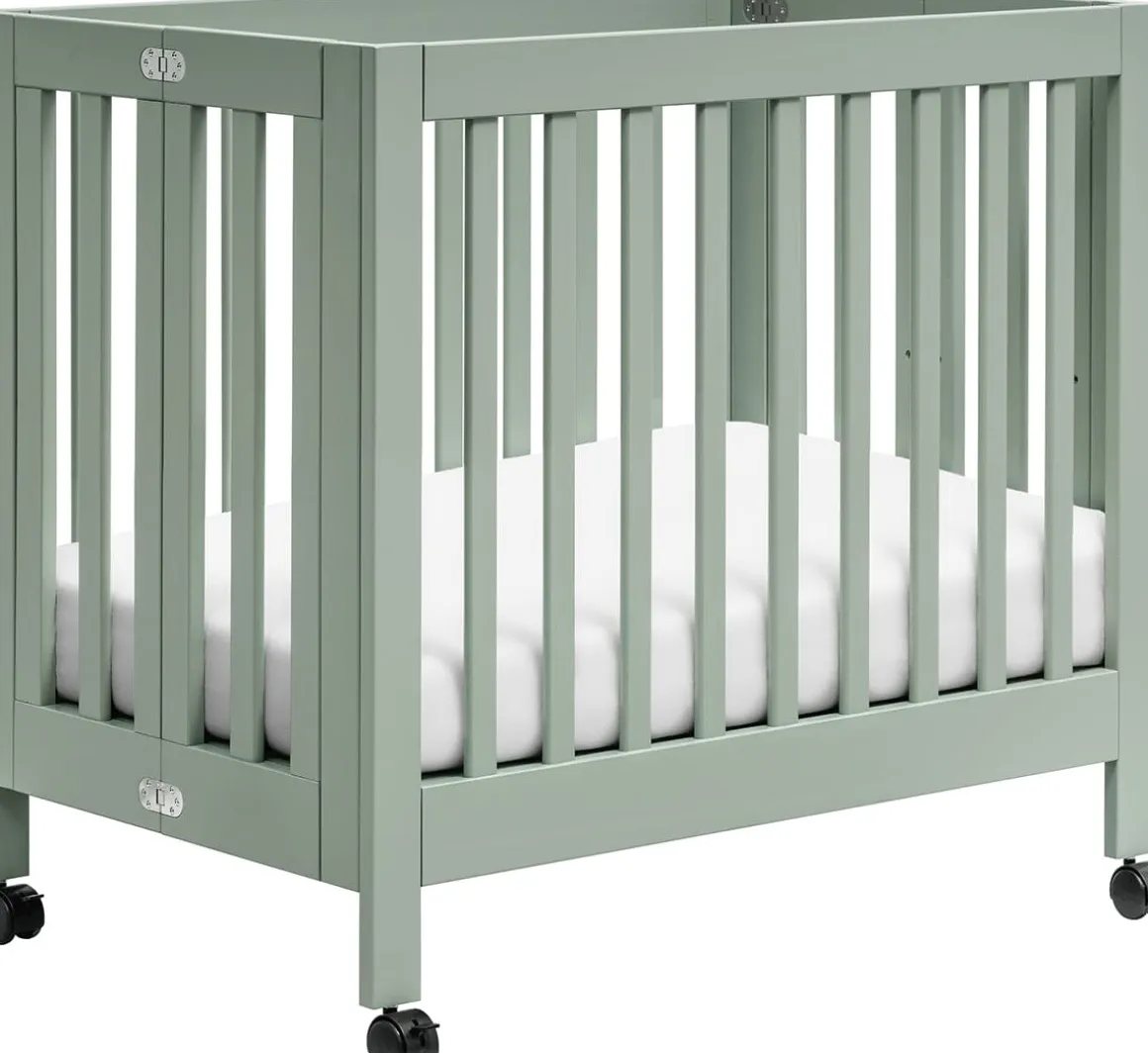 Babyletto Origami Mini Crib - Light Sage