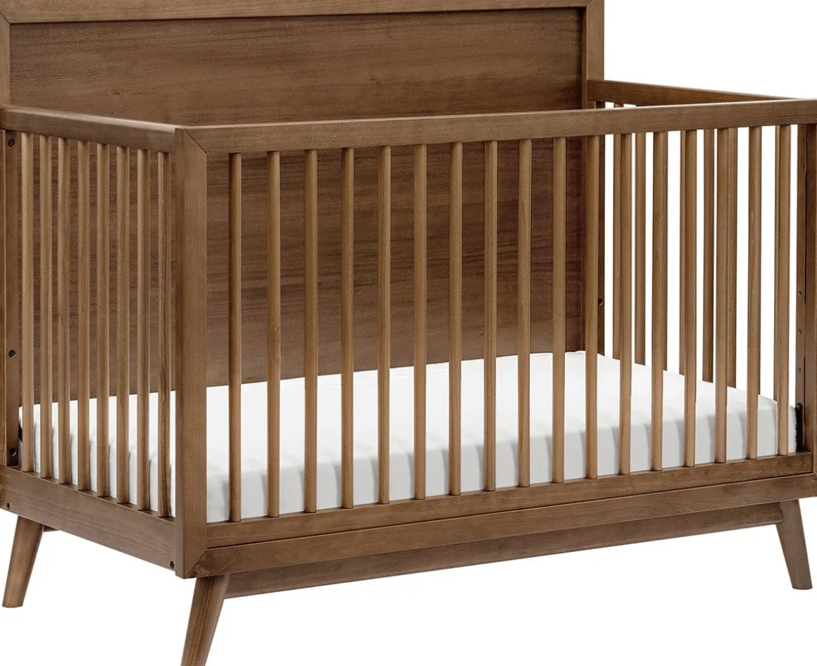 Babyletto Palma 4-in-1 Convertible Crib w/Toddler Bed Conversion Kit - Natural Walnut