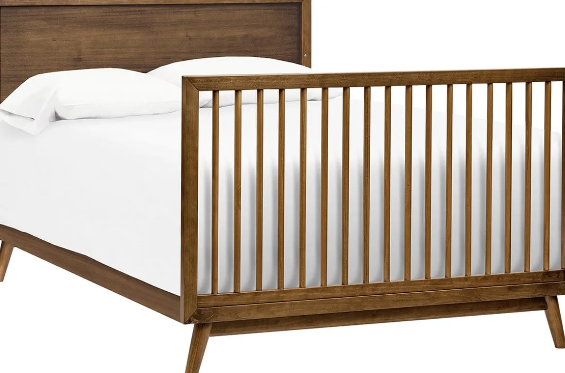 Babyletto Palma 4-in-1 Convertible Crib w/Toddler Bed Conversion Kit - Natural Walnut