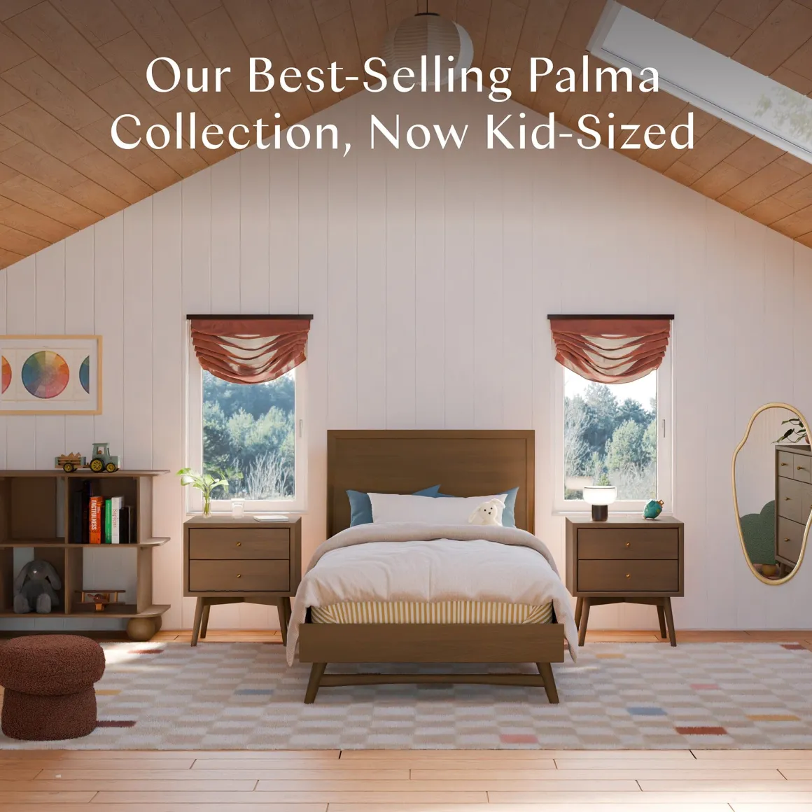 Babyletto Palma Twin Bed - Natural Walnut