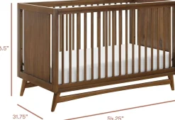 Babyletto Peggy 3-in-1 Convertible Crib w/Toddler Bed Conversion Kit - Natural Walnut