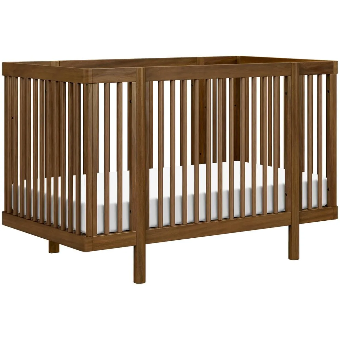 Babyletto Pogo 8-in-1 Convertible Crib w/All-Stages Conversion Kits - Natural Walnut