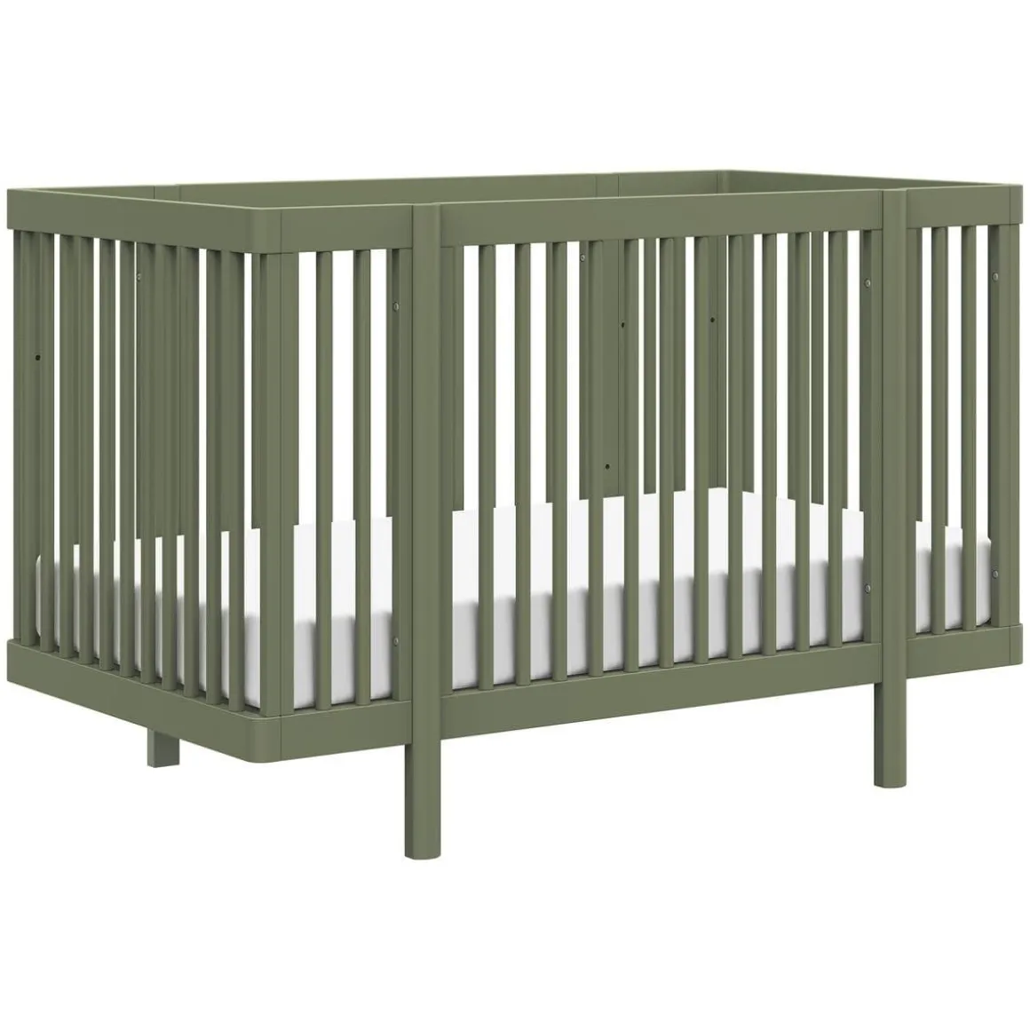 Babyletto Pogo 8-in-1 Convertible Crib w/All-Stages Conversion Kits - Olive