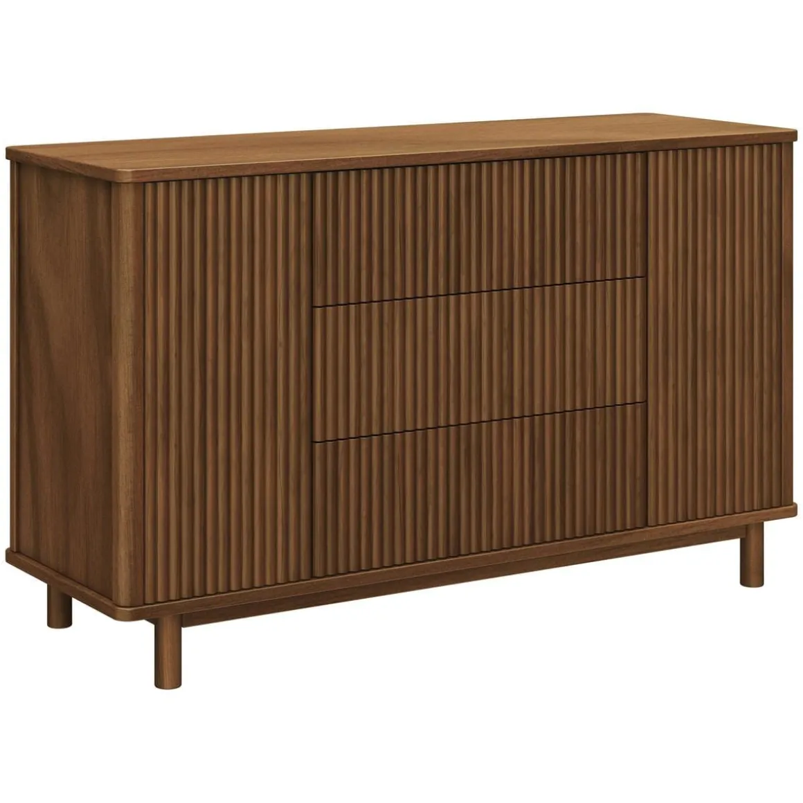 Babyletto Pogo Tambour Assembled Dresser - Natural Walnut