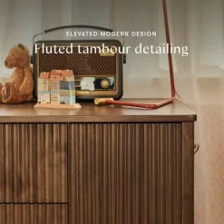 Babyletto Pogo Tambour Assembled Dresser - Natural Walnut