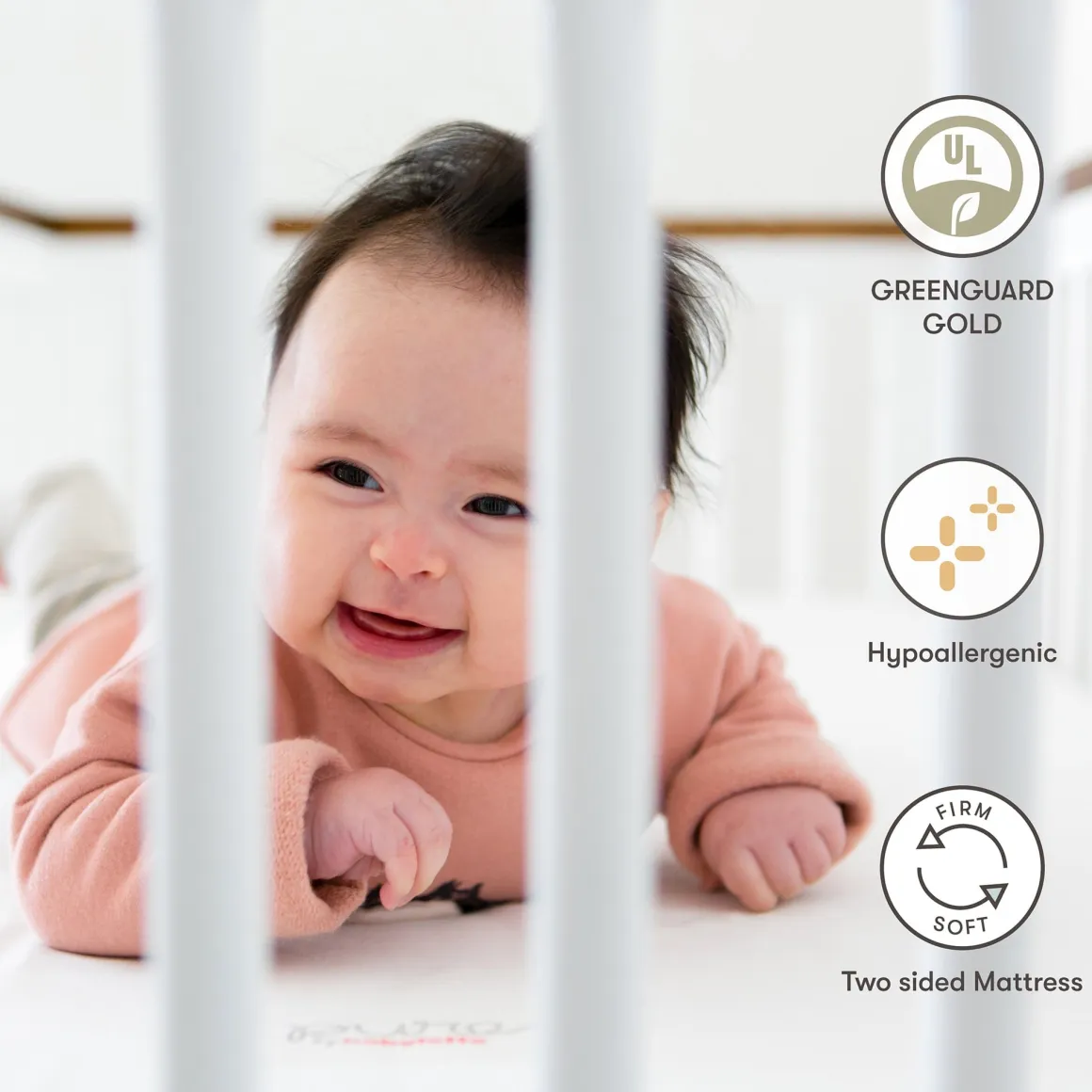 Babyletto Pure Core Crib Mattress w/ Dry Waterproof Cover (2-Stage)
