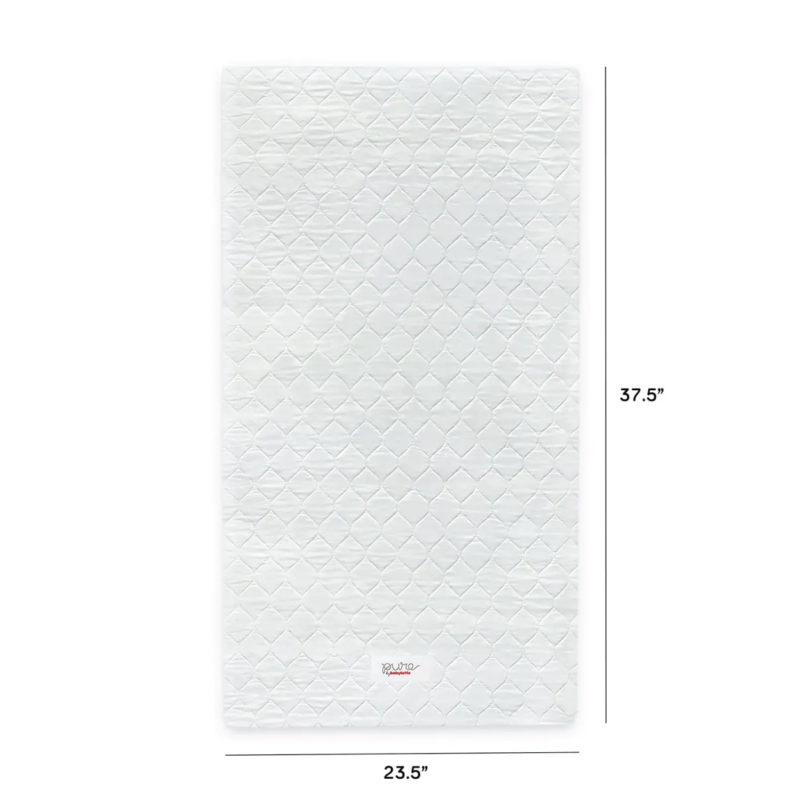 Babyletto Pure Core Mini Crib Mattress w/ Hybrid Quilted Waterproof Cover (Lightweight)