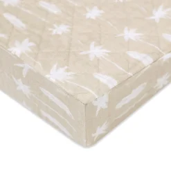 Babyletto Quilted Changing Pad Cover in GOTS Certified Organic Muslin Cotton - Beach Bum