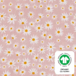Babyletto Quilted Changing Pad Cover in GOTS Certified Organic Muslin Cotton - Daisy
