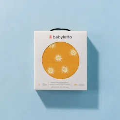 Babyletto Quilted Changing Pad Cover in GOTS Certified Organic Muslin Cotton - Golden Hour