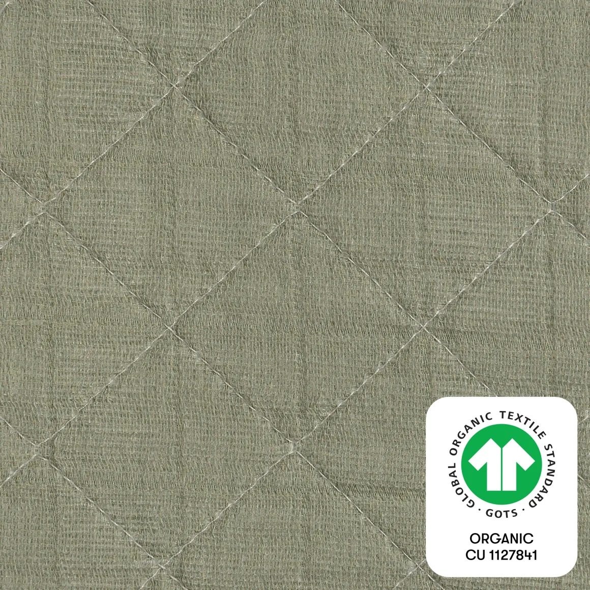 Babyletto Quilted Changing Pad Cover in GOTS Certified Organic Muslin Cotton - Matcha