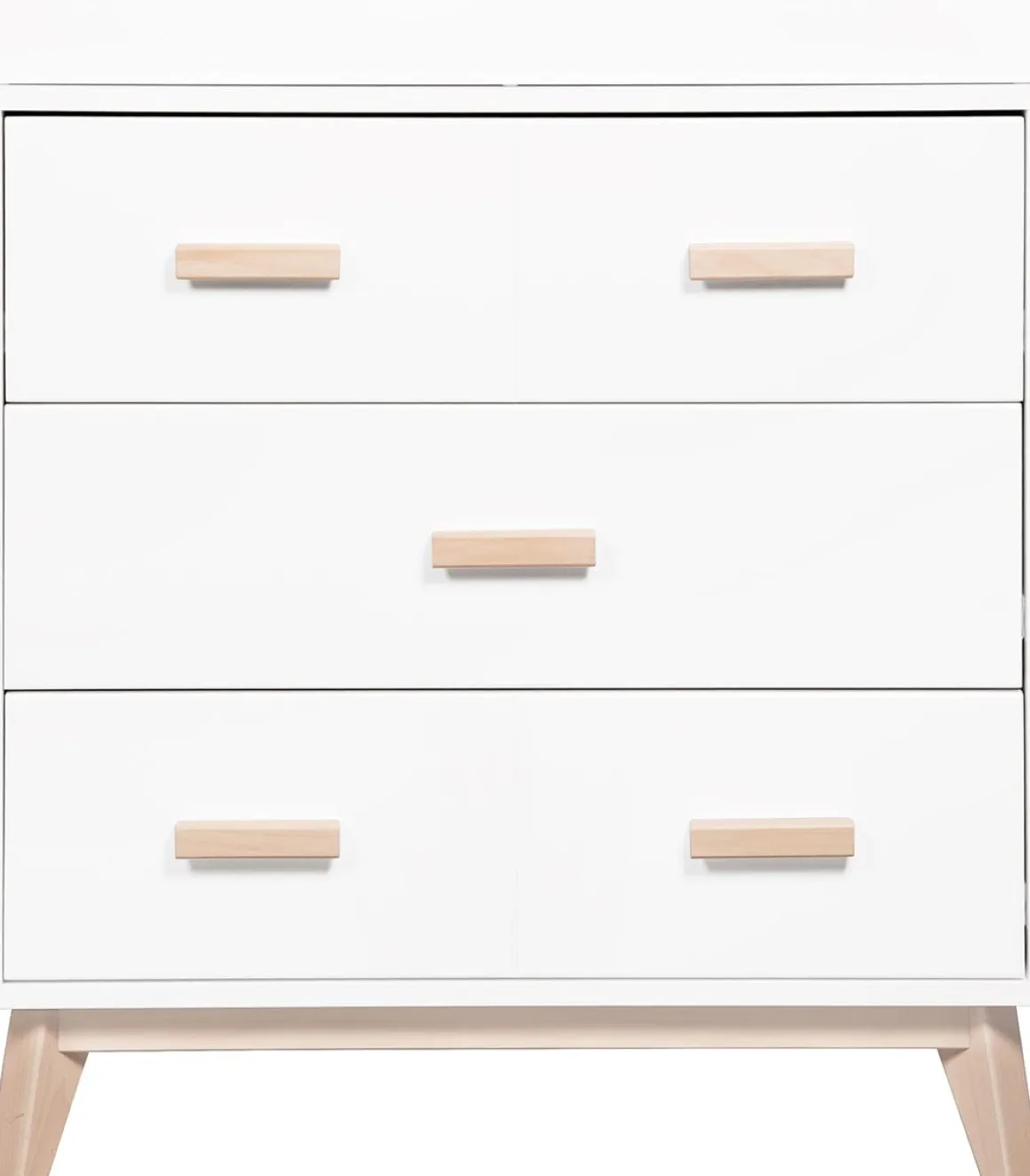 Babyletto Scoot 3-Drawer Changer Dresser w/Removable Changing Tray - White / Washed Natural