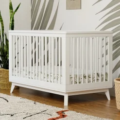 Babyletto Scoot 3-in-1 Convertible Crib w/Toddler Bed Conversion Kit - White