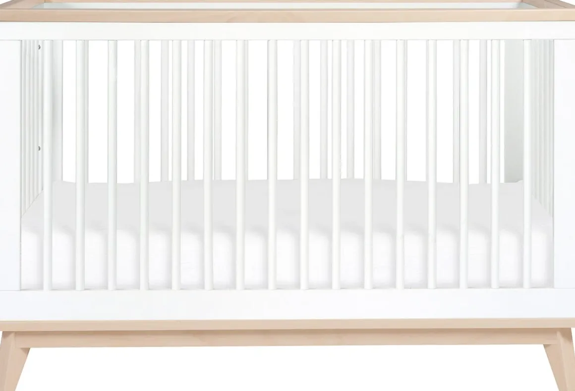 Babyletto Scoot 3-in-1 Convertible Crib w/Toddler Bed Conversion Kit - White / Washed Natural