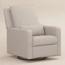 Babyletto Sigi Electronic Recliner and Swivel Glider w/ USB - Performance Beach Eco-Weave