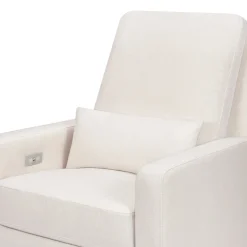 Babyletto Sigi Electronic Recliner and Swivel Glider w/ USB - Performance Cream Eco-Weave