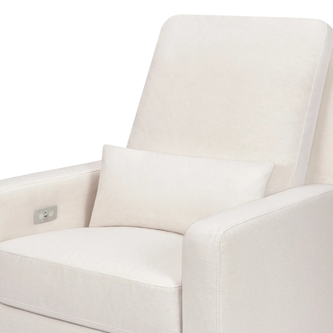 Babyletto Sigi Electronic Recliner and Swivel Glider w/ USB - Performance Cream Eco-Weave
