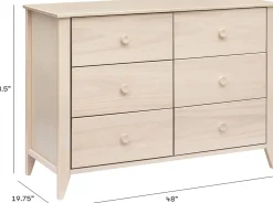 Babyletto Sprout 6-Drawer Double Dresser - Washed Natural