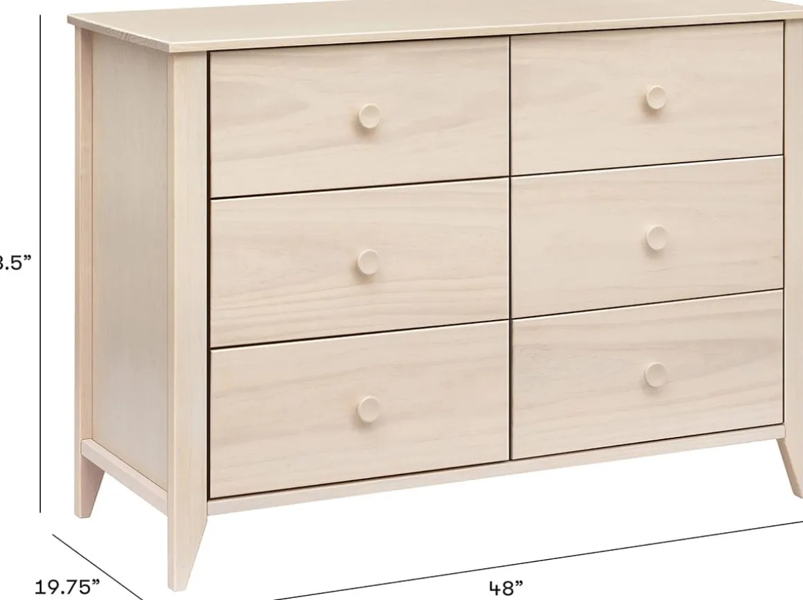 Babyletto Sprout 6-Drawer Double Dresser - Washed Natural