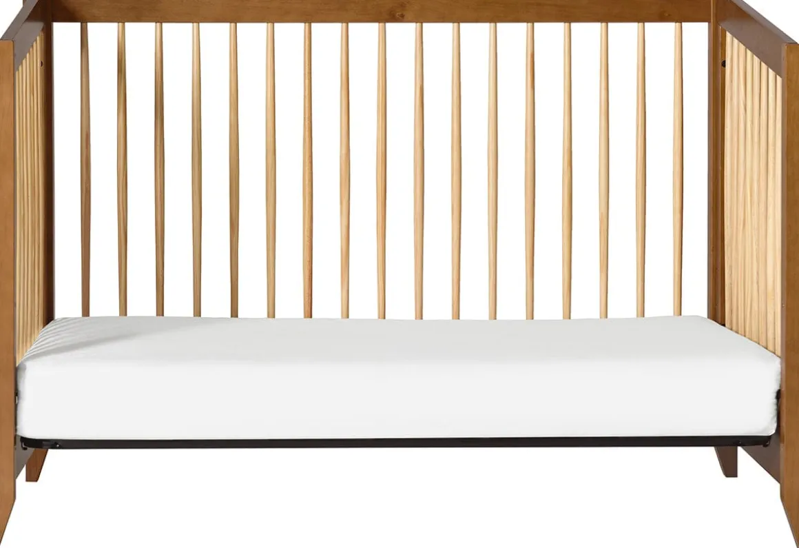 Babyletto Sprout 4-in-1 Convertible Crib w/Toddler Bed Conversion Kit - Chestnut / Natural