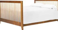 Babyletto Sprout 4-in-1 Convertible Crib w/Toddler Bed Conversion Kit - Chestnut / Natural
