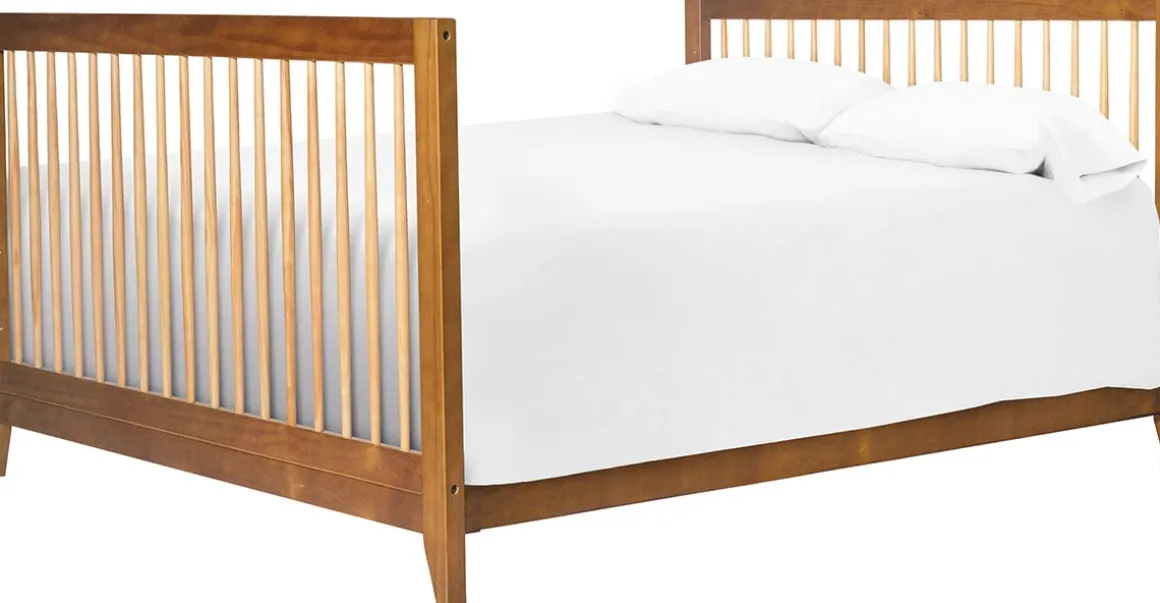 Babyletto Sprout 4-in-1 Convertible Crib w/Toddler Bed Conversion Kit - Chestnut / Natural