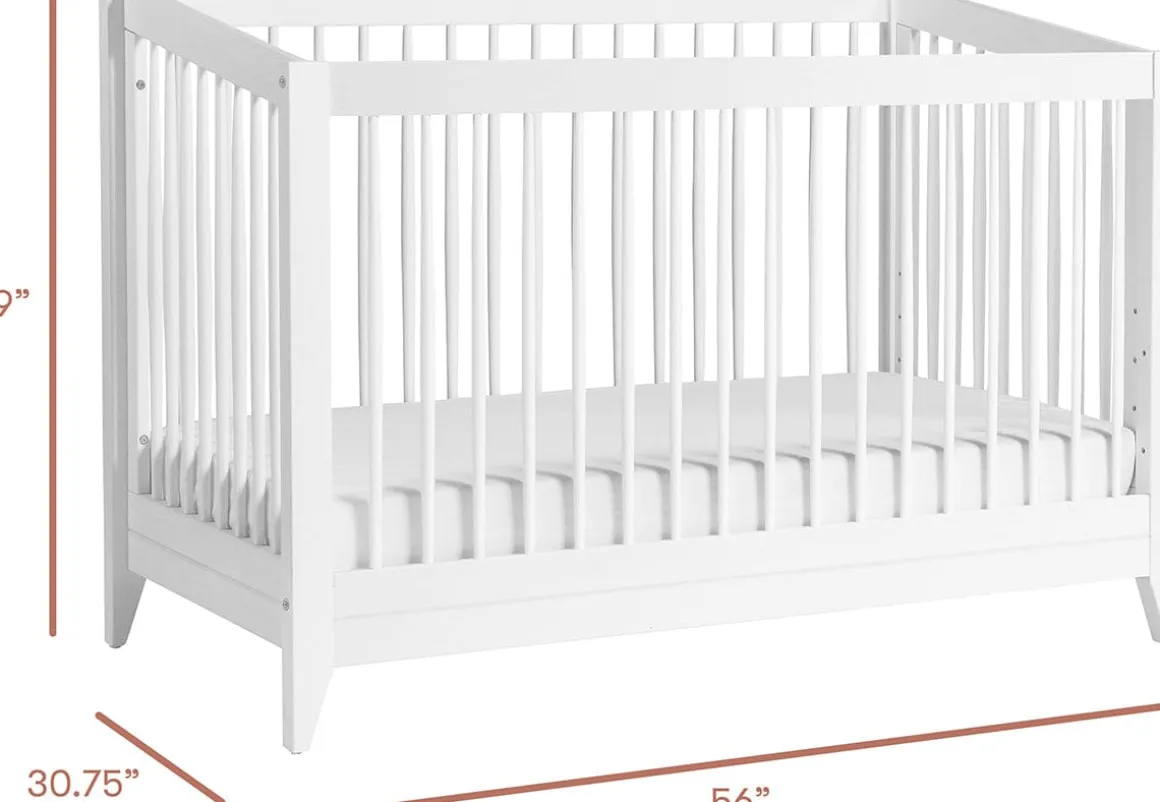 Babyletto Sprout 4-in-1 Convertible Crib w/Toddler Bed Conversion Kit - White