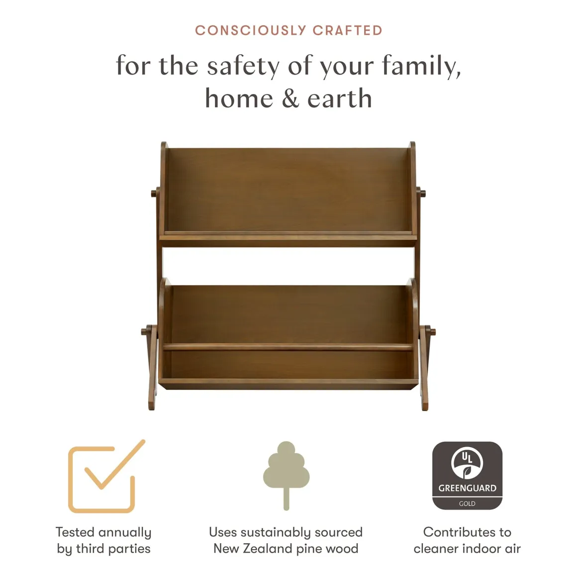 Babyletto Tally Storage and Bookshelf - Natural Walnut