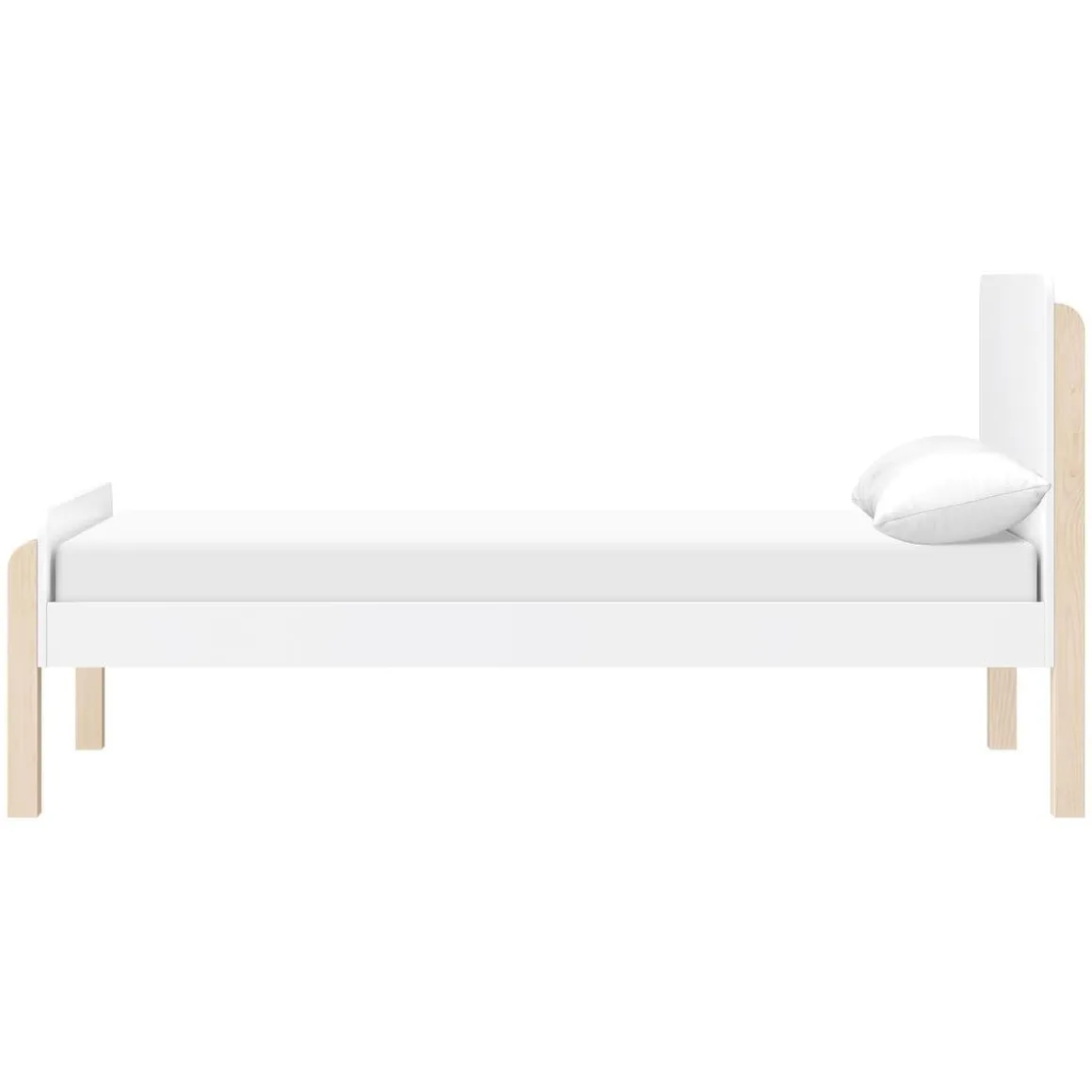 Babyletto TipToe Twin Bed - White/Washed Natural