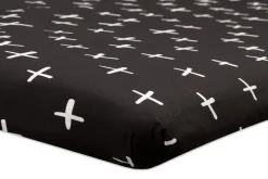 Babyletto Tuxedo Monochrome Cross Mini Crib Sheet