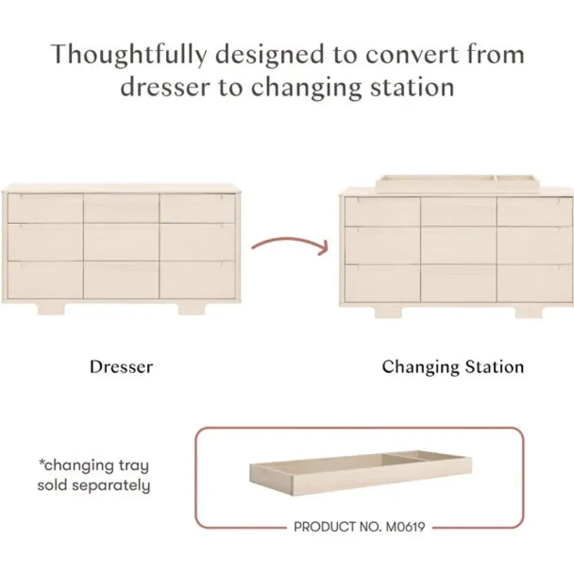 Babyletto Yuzu 9-Drawer Assembled Dresser - Washed Natural