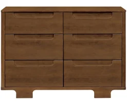 Babyletto Yuzu 6-Drawer Dresser, KD - Natural Walnut