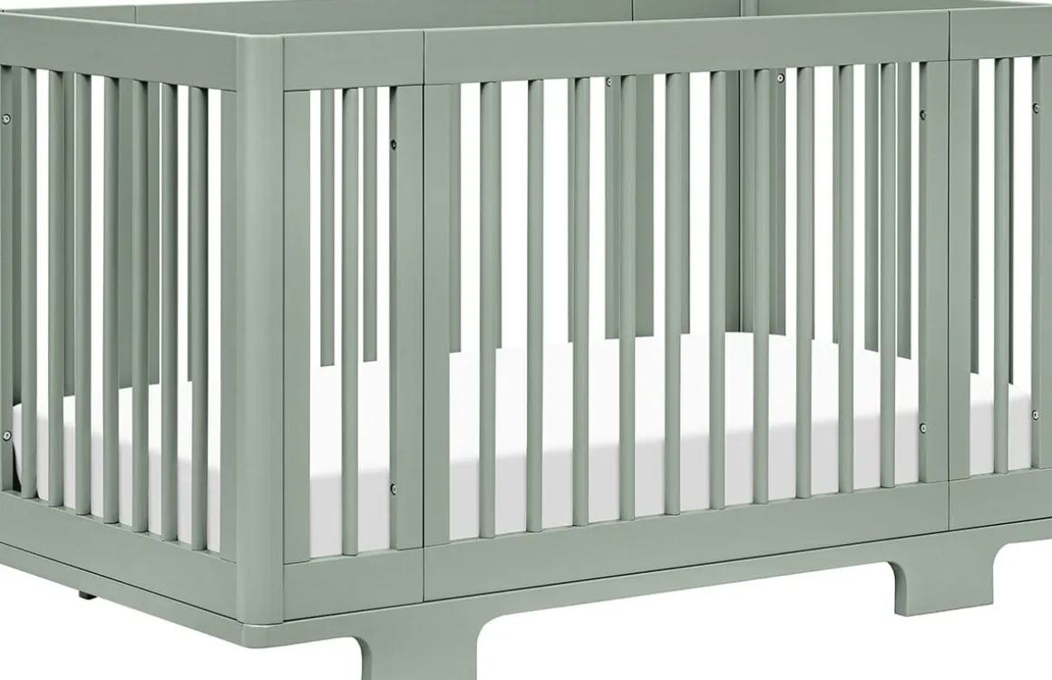 Babyletto Yuzu 8-in-1 Convertible Crib with All-Stages Conversion Kit - Light Sage