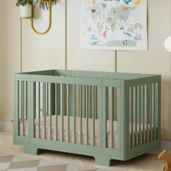 Babyletto Yuzu 8-in-1 Convertible Crib with All-Stages Conversion Kit - Light Sage