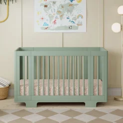 Babyletto Yuzu 8-in-1 Convertible Crib with All-Stages Conversion Kit - Light Sage