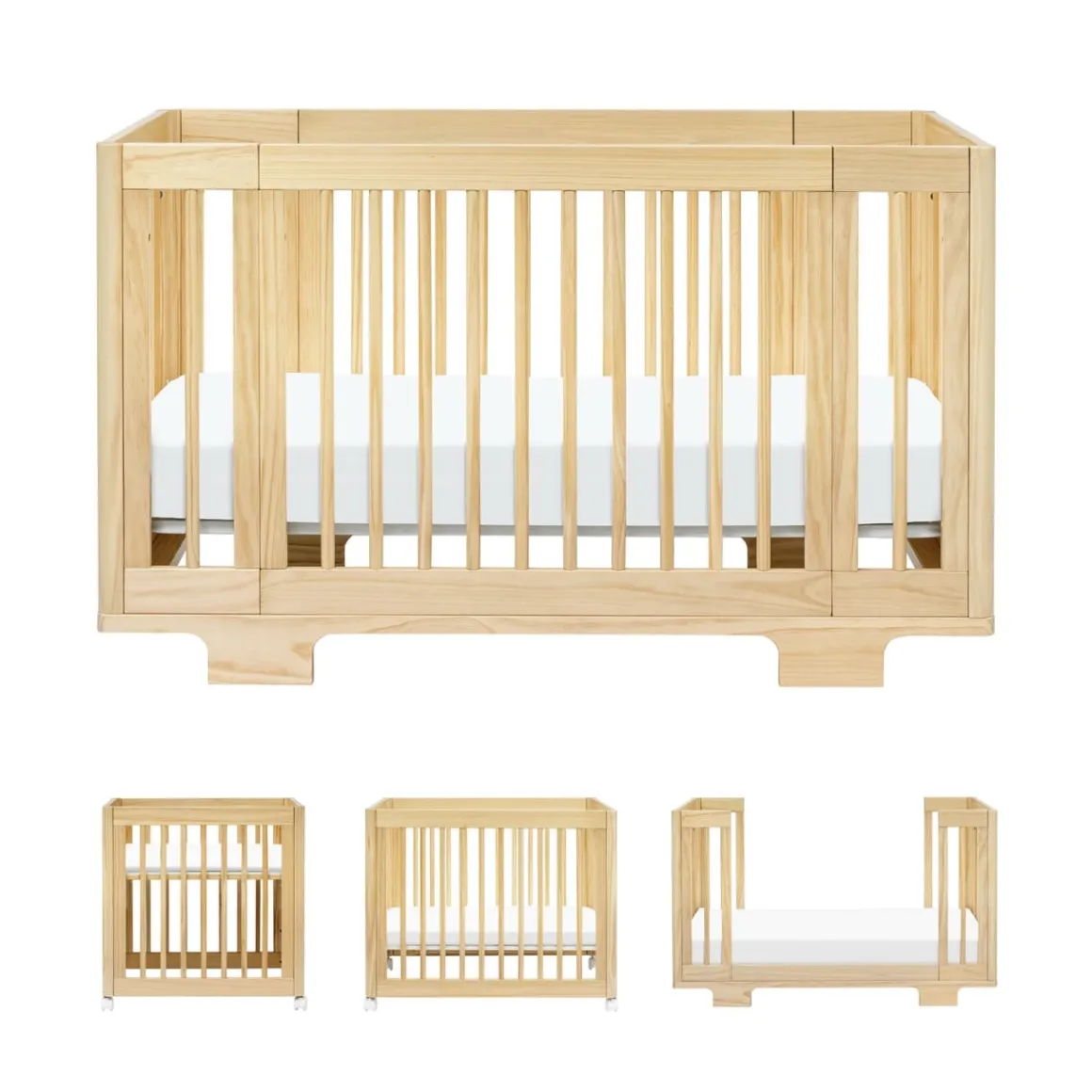 Babyletto Yuzu 8-in-1 Convertible Crib with All-Stages Conversion Kit - Natural