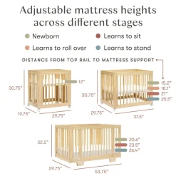 Babyletto Yuzu 8-in-1 Convertible Crib with All-Stages Conversion Kit - Natural