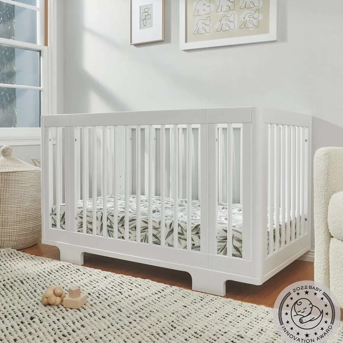 Babyletto Yuzu 8-in-1 Convertible Crib with All-Stages Conversion Kit - White