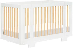 Babyletto Yuzu 8-in-1 Convertible Crib with All-Stages Conversion Kit - White / Natural