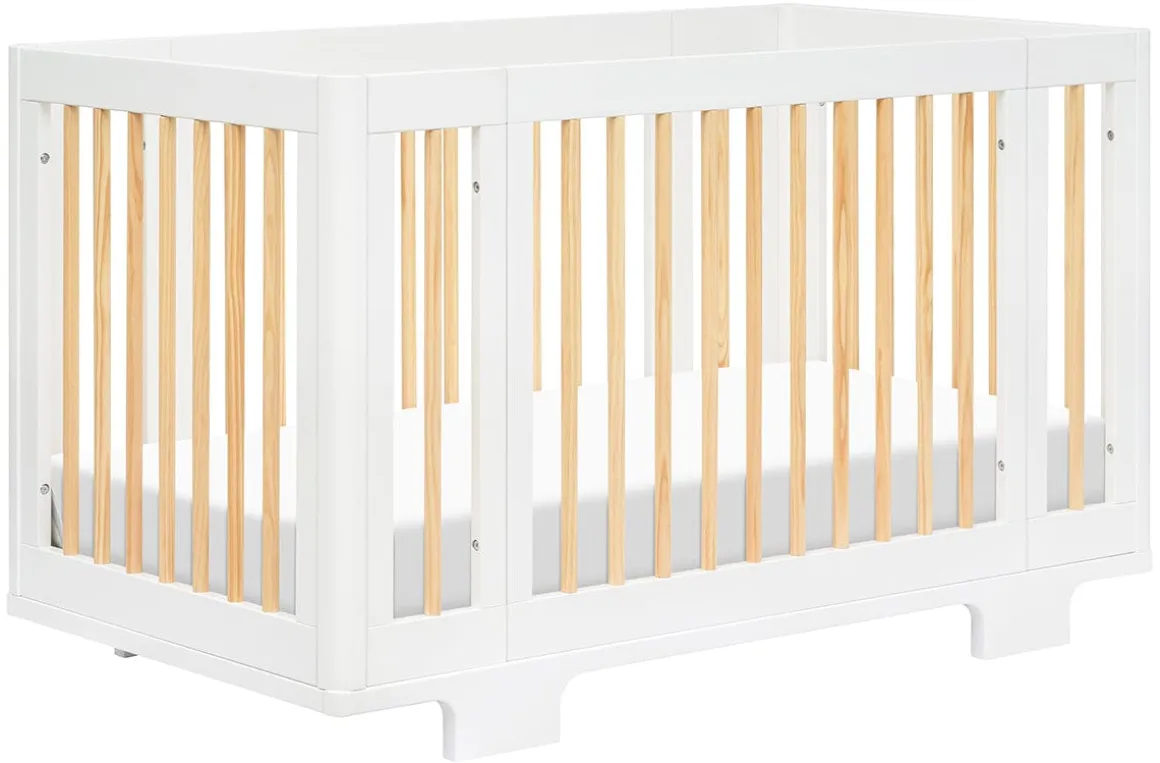 Babyletto Yuzu 8-in-1 Convertible Crib with All-Stages Conversion Kit - White / Natural