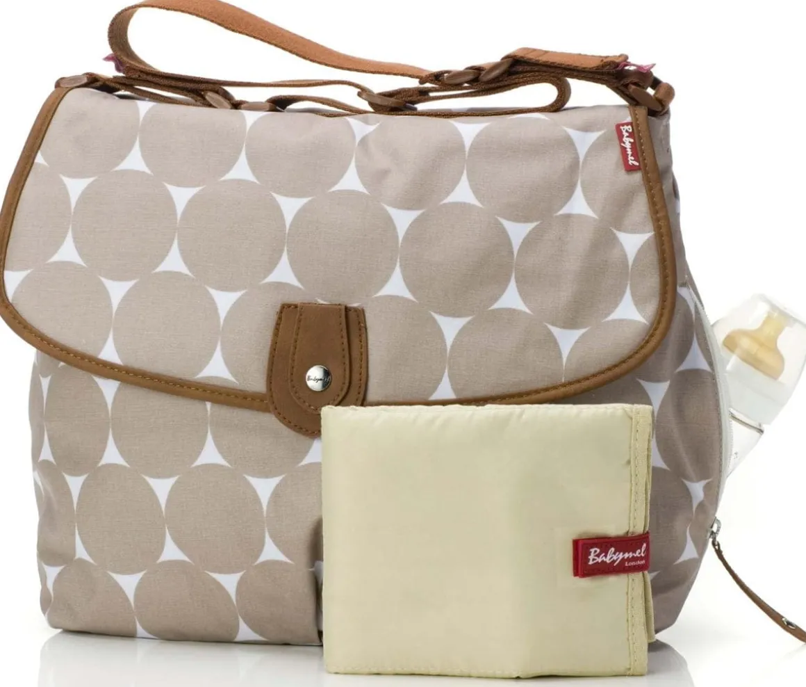 Babymel Satchel Diaper Bag - Beige Dot
