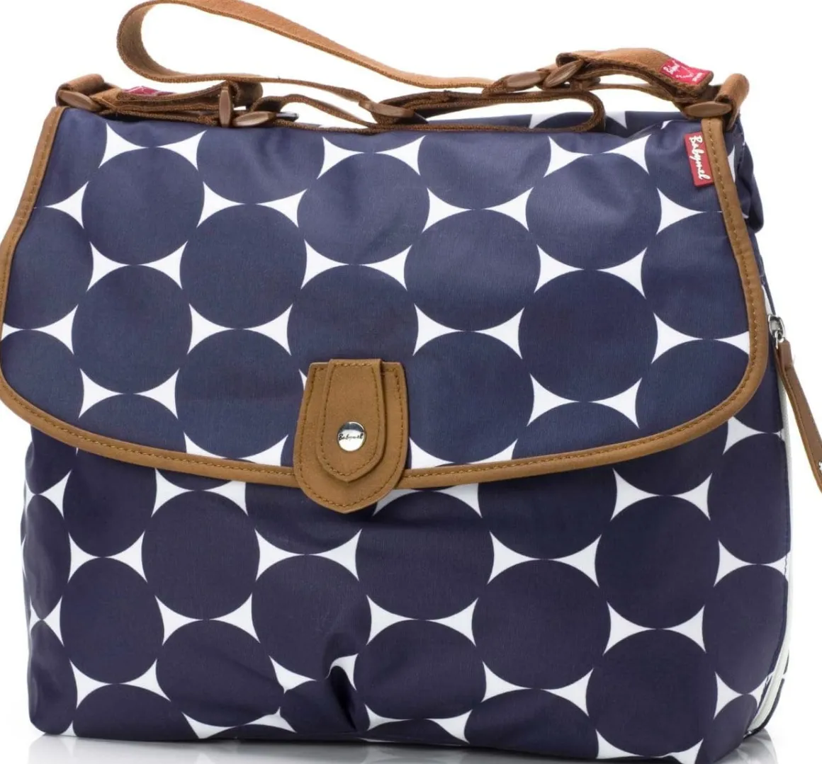 Babymel Satchel Diaper Bag - Navy Dot