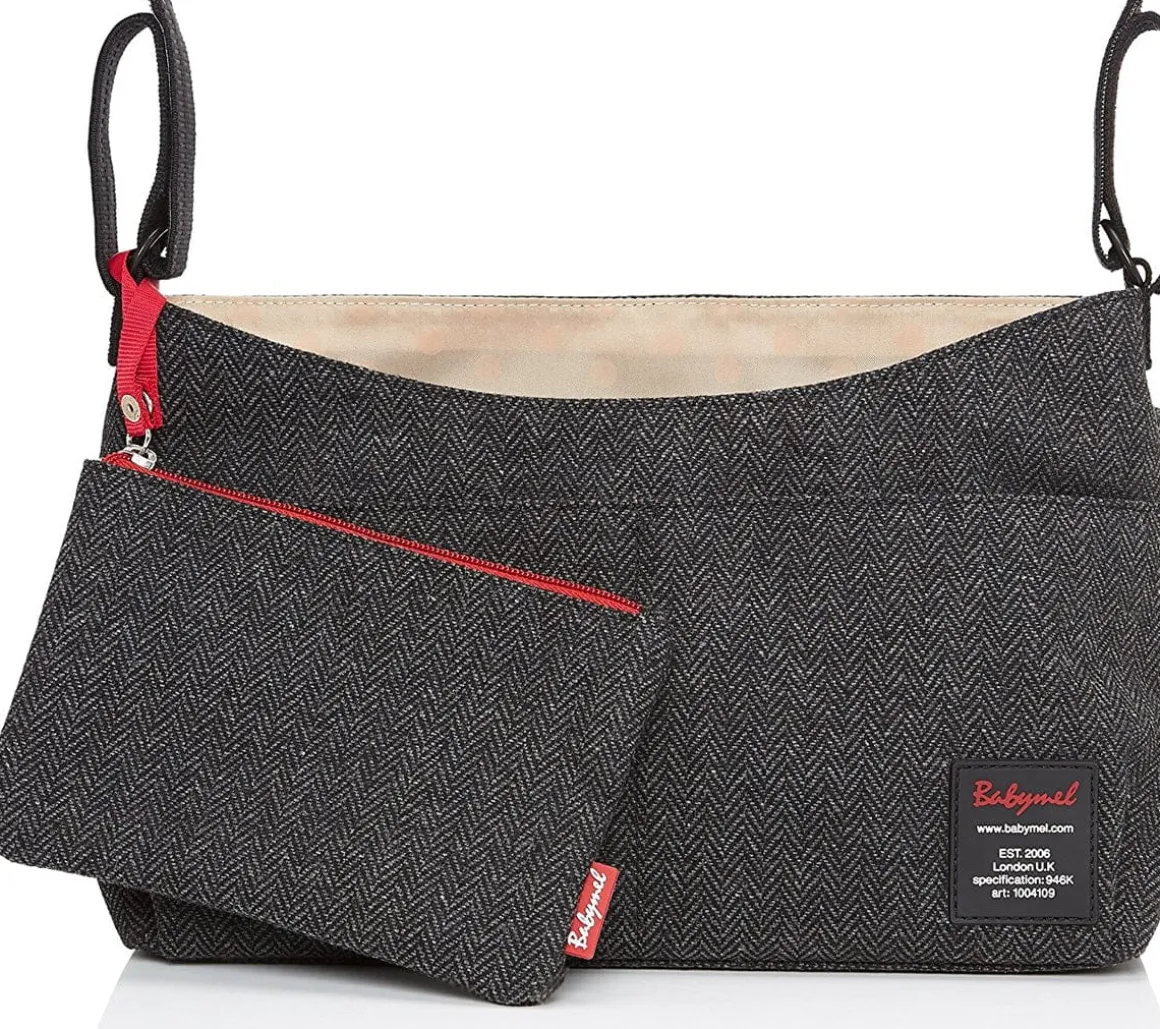 Babymel Stroller Organizer - Tweed Grey