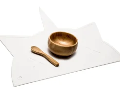 BamBamBoom Non-Slip Silicone Placemat - Unicorn-Cat White