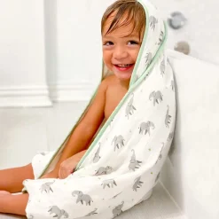Bamboo Little Hooded Baby Towel & Washcloth Set - Elephant
