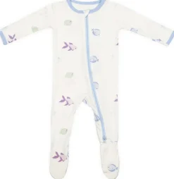 Bamboo Little Zippered Footie - Blue Fish (3-6m)
