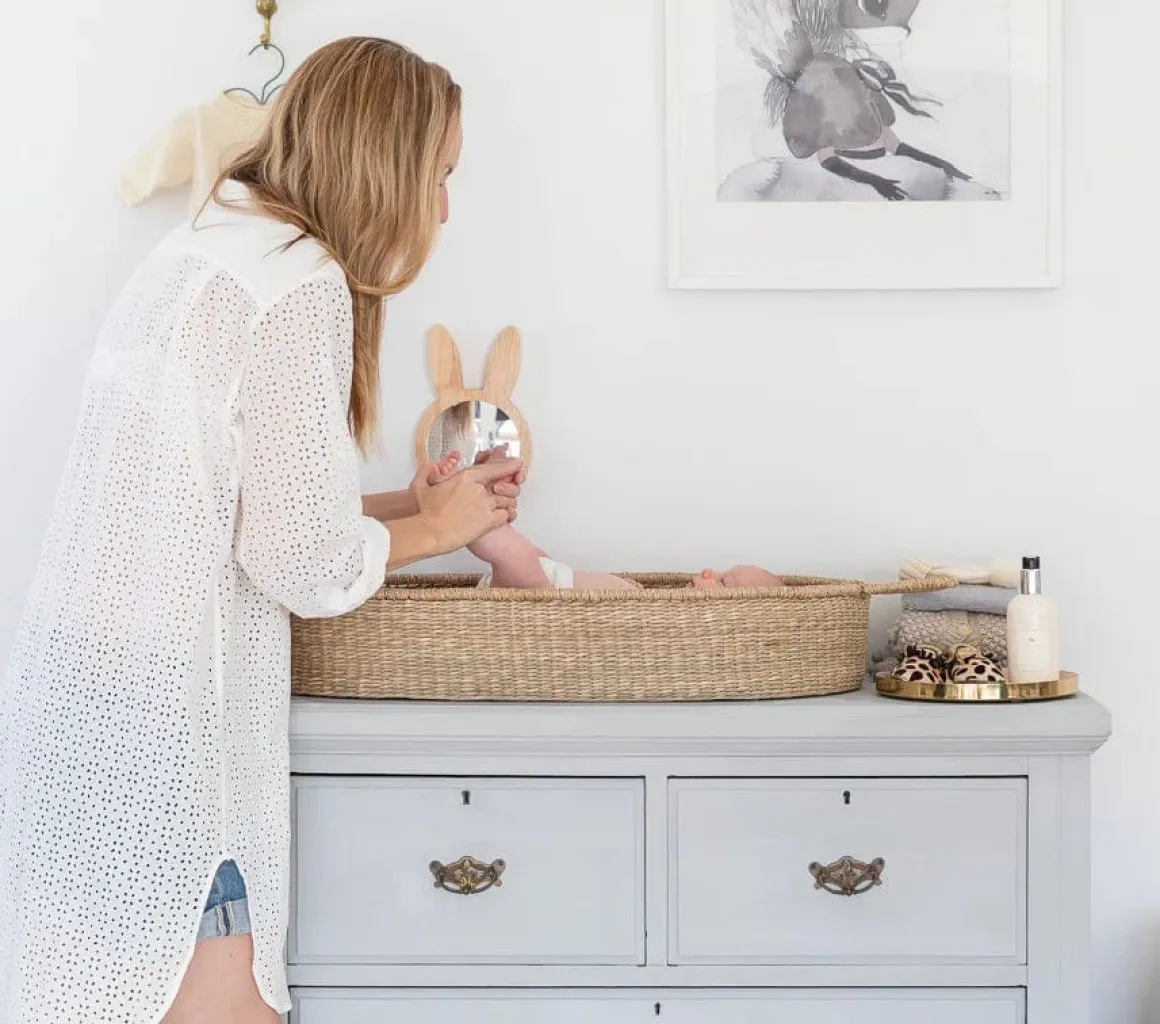 BEBE BASK RAW Baby Changing Basket Set
